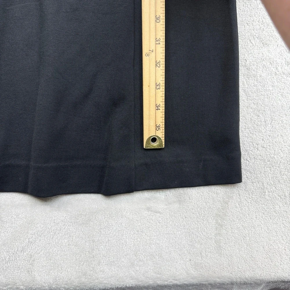 Cabi Sheath Dress Womens M Black Ruched Short Sleeve V-Neck Ponte Sophisticated